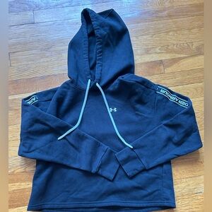 Women’s black under armour crop hoodie